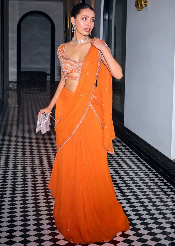 Pre Drapped Saree